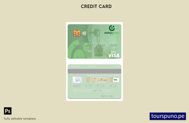 lista para imprimir plantilla de tarjeta de débito visa MobiasBanca de Moldavia
